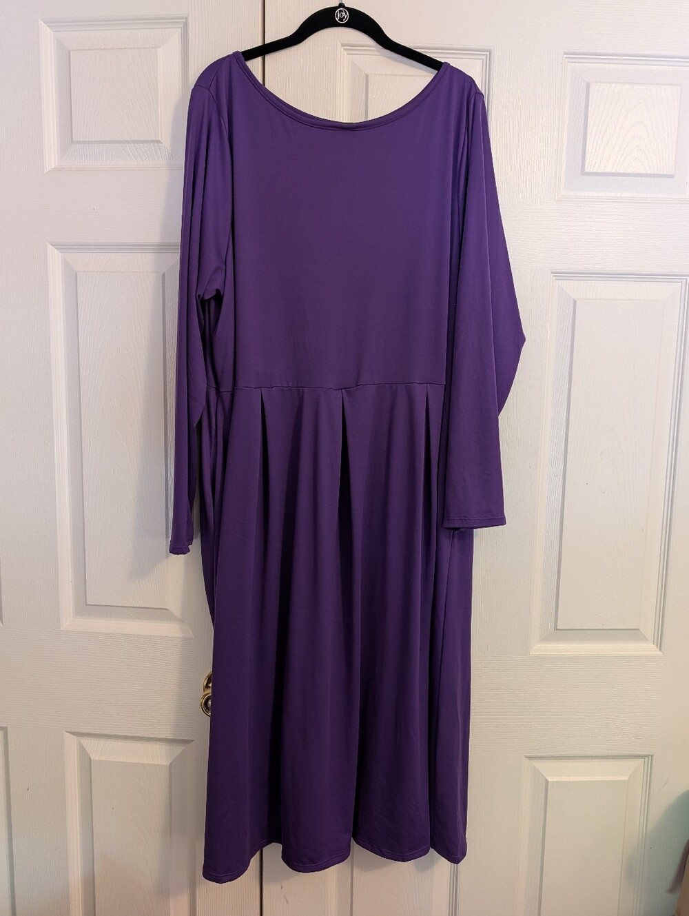 24Seven Relaxed Pleated Long Sleeve Midi Dress NWT - Picture 4 of 6